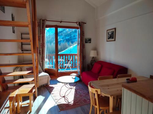 Studio cabine + mezzanine 4 pers, exposé Sud, balcon - FR-1-263-509 - Location saisonnière - Valloire