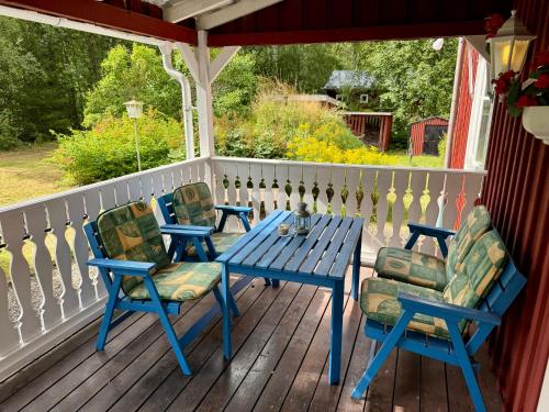 House near forest and water in Laggasen