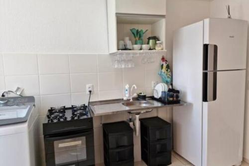 Kitchen, Apartamento ha 10 minutos da Praia do Pontal in Vargem Grande