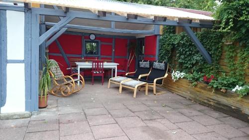 A szálláshely kívülről, Ferienhaus vom Bahratal in Hausen