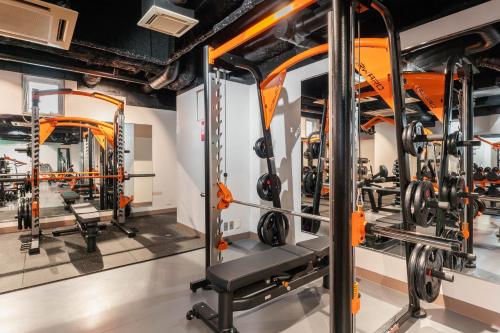 Fitness center, Front Desk-less Fitness Hotel Iroha in Kishiwada