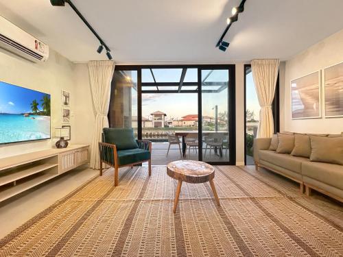 zonă comună salon/TV, Condomínio Clube Luxo Marina Privativa 5 Suítes (Condominio Clube Luxo Marina Privativa 5 Suites) in Praia Baia Formosa