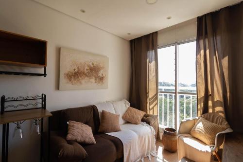 Shared lounge/TV area, Apartamento com lazer, wi-fi e garagem em Jaragua in Jaragua