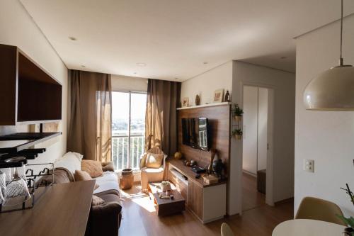 Shared lounge/TV area, Apartamento com lazer, wi-fi e garagem em Jaragua in Jaragua