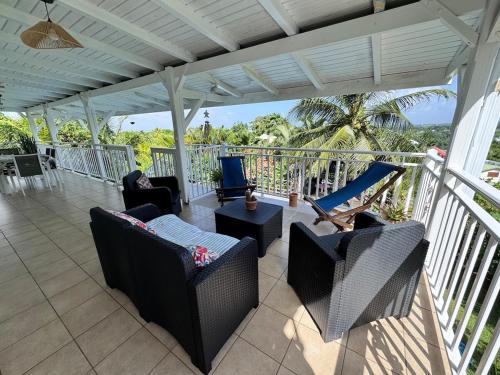 Балкон/тераса, Villa Mirador vue mer et montagne in Petit-Bourg