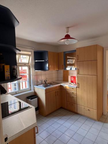 廚房, Voll ausgestattetes Apartment direkt in der City in 黑倫貝格