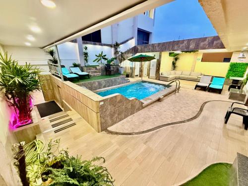 View, Hotel Los Algarrobos in Galapagos