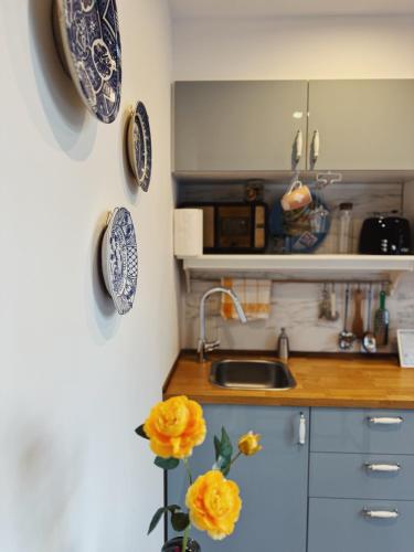 keuken, Blissful Garden Studio in Lourel