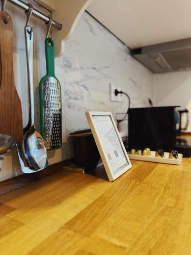 keuken, Blissful Garden Studio in Lourel