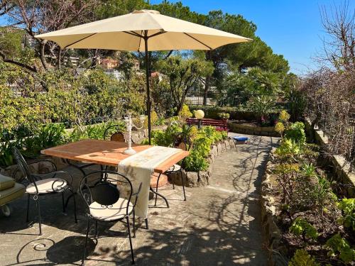 Garden view apartment in Sanremo with veranda