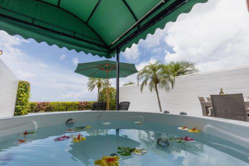 오키나와 본섬 Alpha Terrace Motobu Hills 3성급 게스트하우스 수영장