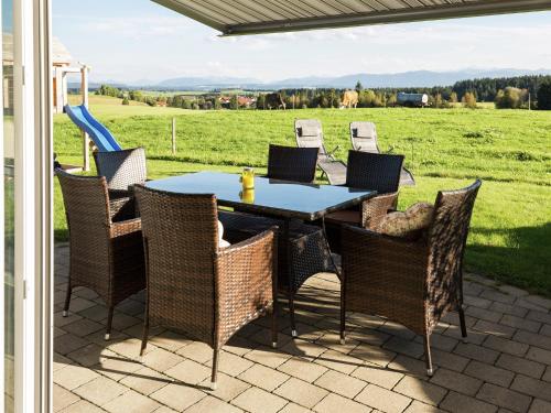 Balkons/terase, Tolles Bauernhaus im Allgaeu mit Alpenblick in Ingenried