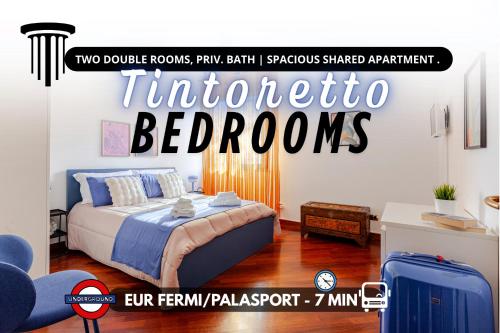 Modern & Cozy Double Rooms, Private bath WIFI AC, Roma