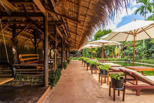 Étterem, Angkor Rural lodge in Sla Kram