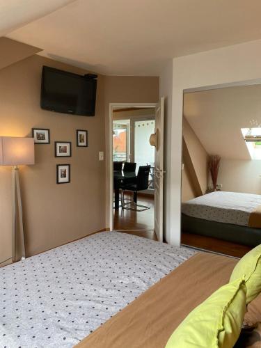 La Gentiane bleue, vue lac Saint Point in Malbuisson