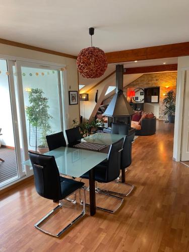 La Gentiane bleue, vue lac Saint Point in Malbuisson