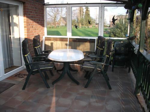 ระเบียง/ชานเรือน, Ferienwohnung Am Bach in รีส์