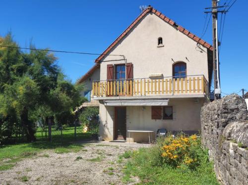 Balkons/terase, Gîte L'épinette (Gite L'epinette) in Grozon