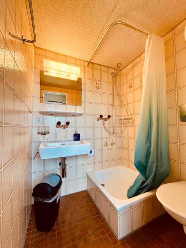Dreibettzimmer mit eigenem Bad und Seeblick in Heiden AR, Schweiz