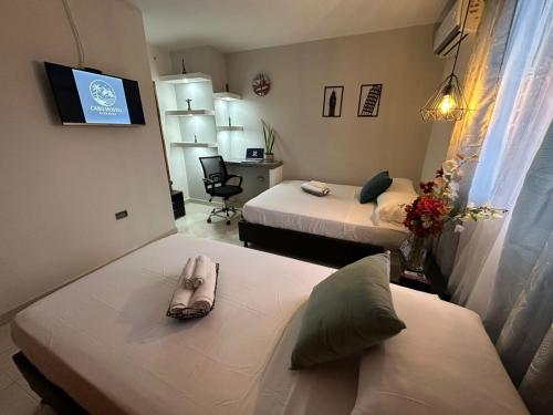 2 double beds