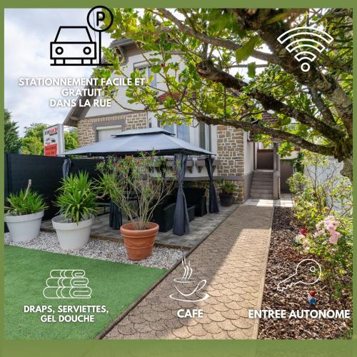 La maison des Ducs, terrasse, BBQ, Proche centre, Nevers