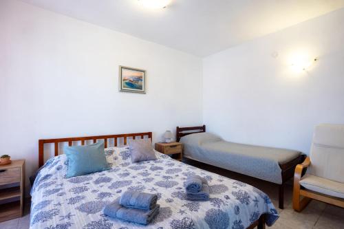1 double bed, 1 twin bed