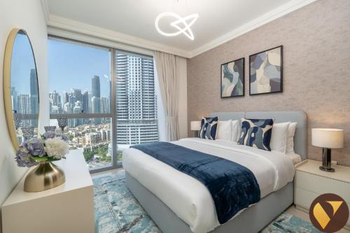 Vogue Vacation Homes, Downtown Boulevard Point near Burj Khalifa and Dubai Mall, One Bedroom Apartment with Burj Khalifa view from the Balcony and Access to all Amenities, Dubaj (zdjęcie 6)