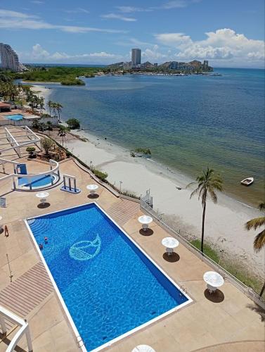 View, Apartamento de lujo frente al mar en residencia con piscina, planta electrica y gym in Porlamar