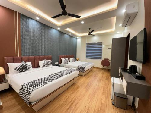 صالة مشتركة/ منطقة التلفزيون, Aanchal Palace Hotel Jaipur in باوري