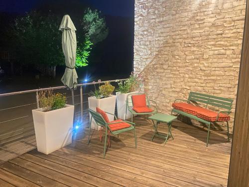 Балкон, Maison Coucou gite 2,4 pers in Нантуа