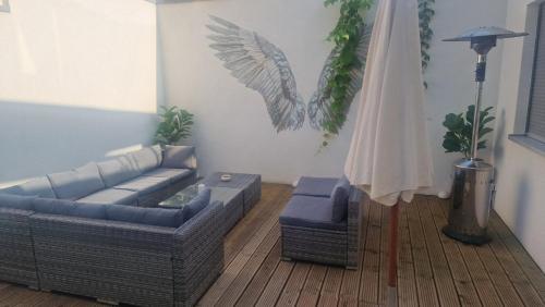 AUXBRG - 4 Zimmer, XL Wasserbett, 65 Zoll TV, XL Terrasse, Augsburg (fotografie 7)