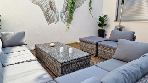 AUXBRG - 4 Zimmer, XL Wasserbett, 65 Zoll TV, XL Terrasse, Augsburg (fotografie 4)