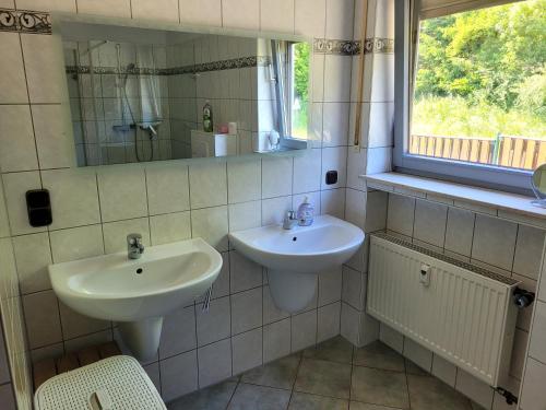 浴室, Ferienwohnung Landliebe Rhön (Ferienwohnung Landliebe Rhon) in 埃貝爾斯堡