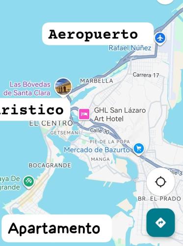 ApartaEstudio cerca a Bocagrande in El Laguito