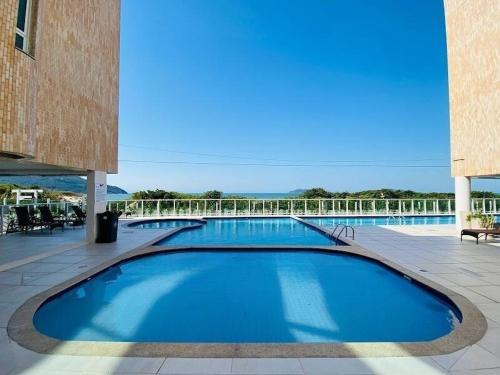 View, Apt Pe na Areia Floripa - Praia dos Acores - Churrasqueira na Varanda e Piscina in Armacao