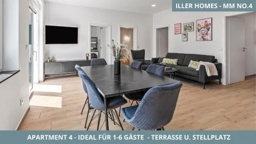 Illler Homes Memmingen Moderne Fewos für bis zu 7 Pers mit Küche & Parkplätzen, teilweise mit Terrasse in Memmingen, Deutschland