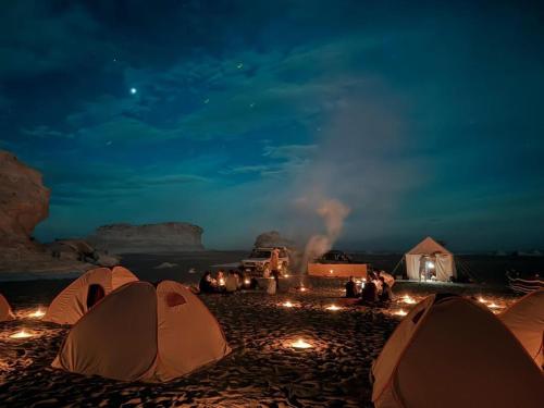 White desert camp in Bawiti