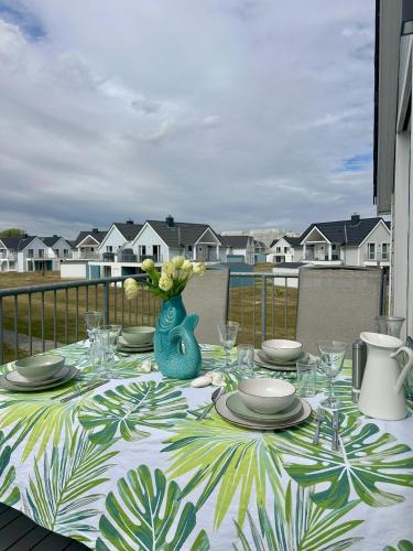 Balcony/terrace, Surfbude, Olpenitz - moderne Ferienwohnung in direkter Strandnahe mit eigenem Eingang, Sauna, Kamino in Olpenitz