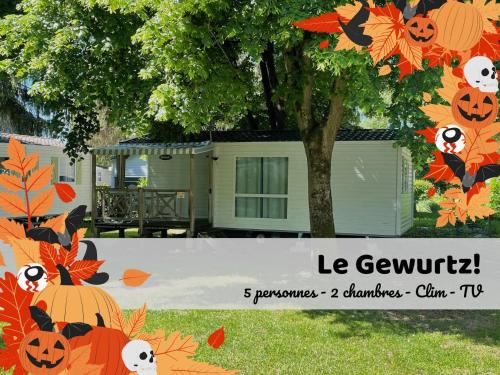 Le Gewurz - Bungalow climatisé avec TV pour 5 chambre d'hôte Friesenheim