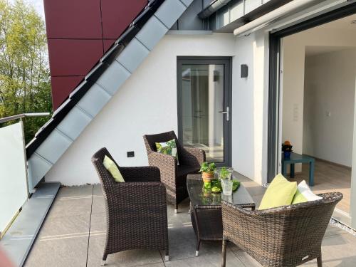 Erkély/terasz, Ferienwohnung in Dingden in Hamminkeln