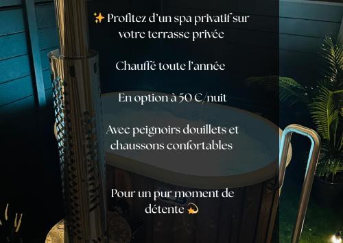 La Cachette du Domaine du Moulin avec son spa privé en option gîte à louer Marigny