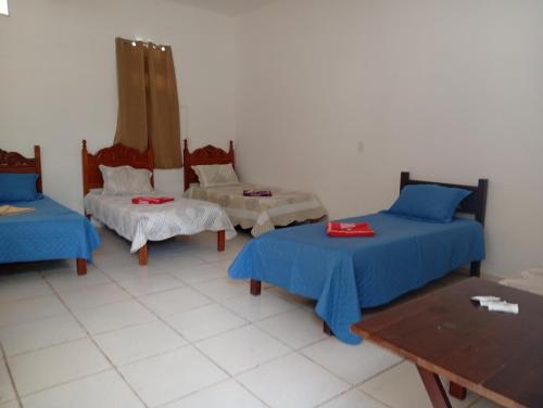 1 double bed, 3 twin beds