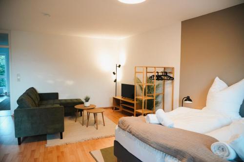 共用Lounge/電視區, Gemütliche 2-Zimmer-Wohnung in Fürstenwalde an der Spree (Gemutliche 2-Zimmer-Wohnung in Furstenwalde an der Spree) in 菲爾斯滕瓦爾德