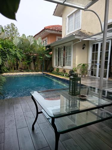 Swimming pool, Omah Kumpul Sentul near Mount Gede Pangrango National Park