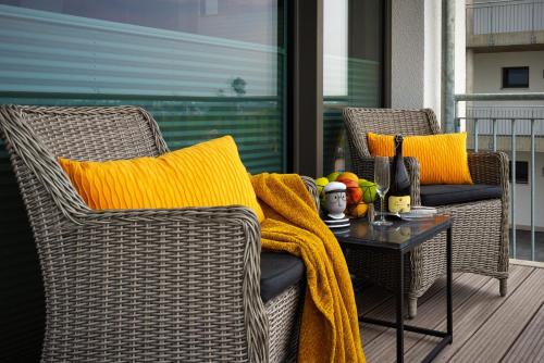 Hamptons 1 OG, Balkon, Tiefgarage in Olpenitz