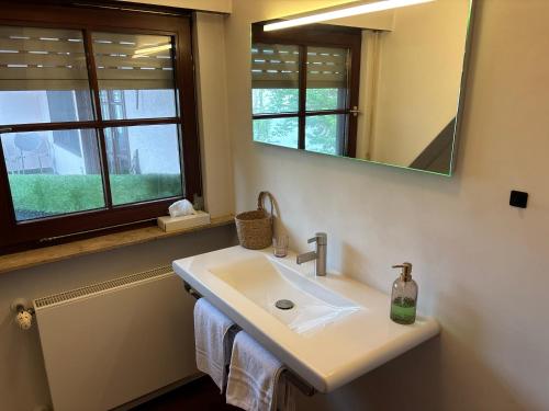Fürdőszoba, Apartment Nᵒ 1 in Dettingen an der Erms