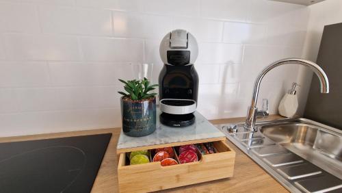 Konyha, Appartement moderne & cosy - cœur de Libourne Bastide in Libourne