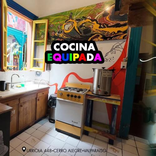 Cocina, Art Hostel Casa Chaman in Valparaíso
