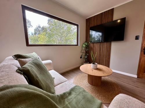 Létesítmények, Cabaña en el bosque con tinaja privada (Cabana en el bosque con tinaja privada) in Cahuil