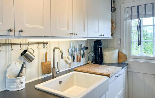 مطبخ, Beautiful Home In Sjusjøen With Wifi in Sjusjoen